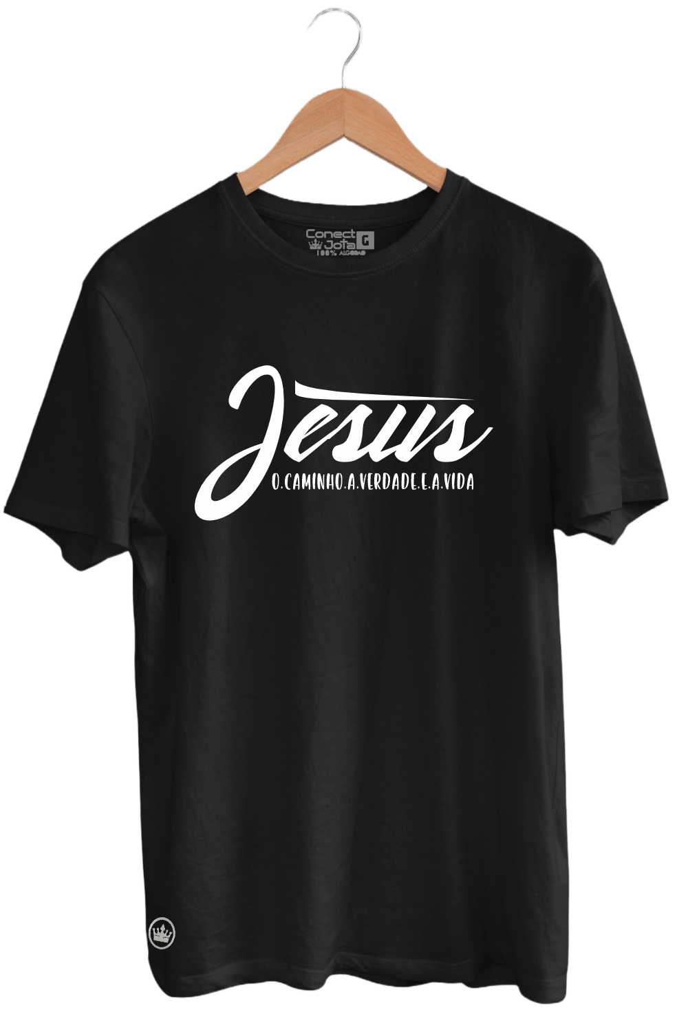 Camiseta Preta A Cruz Me Libertou na Camiseteria S.A.